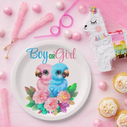 Baby Parrot Twins Papieren Bordje (Feest)