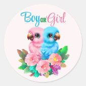 Baby Parrot Twins Ronde Sticker (Voorkant)