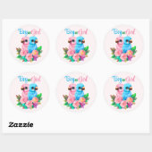 Baby Parrot Twins Ronde Sticker (Vel)