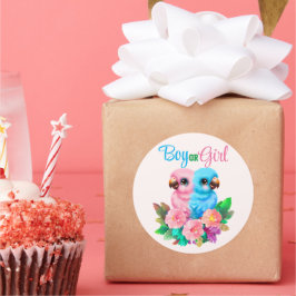 Baby Parrot Twins Ronde Sticker