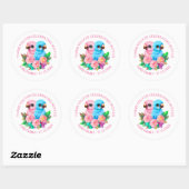 Baby Parrot Twins Ronde Sticker (Vel)