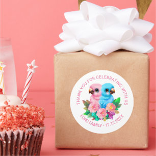 Baby Parrot Twins Ronde Sticker