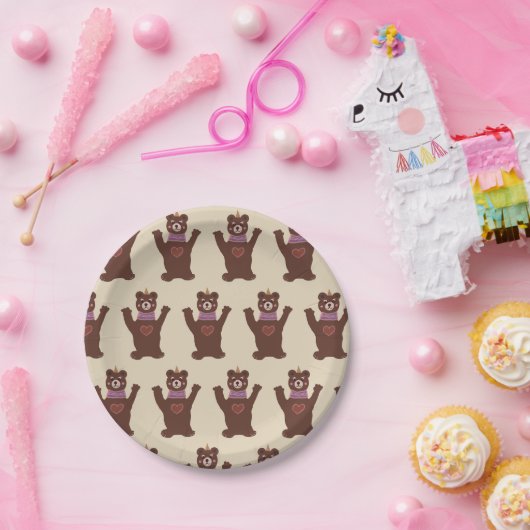 Baby Party Custom Paper Borden 7 in Beer Papieren Bordje (Feest)