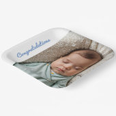 baby Party foto gefeliciteerd Papieren Bordje (Gebogen)