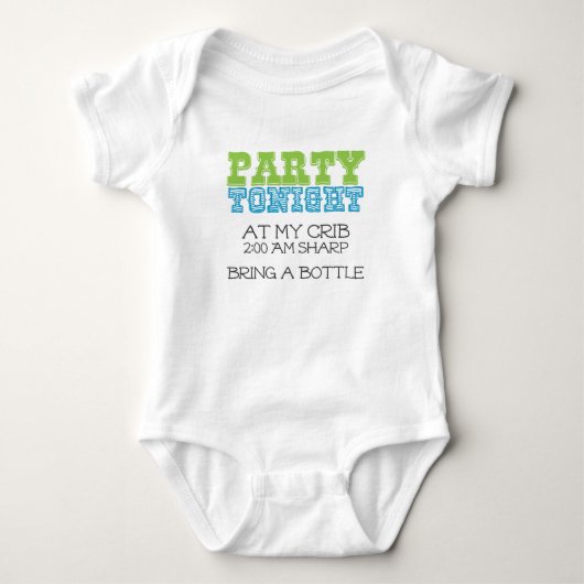 Baby Party Tonight in Mijn Wieg Romper (Voorkant)