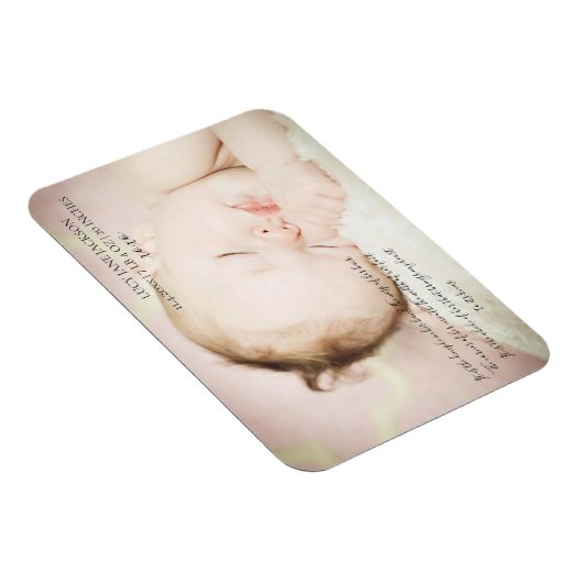 Baby Pasgeboren foto Keepsake Magnet Magneet (Rechterzijde)