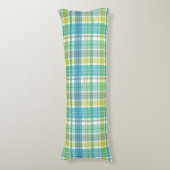 Baby Pastel Plaid Blauw Groen Lichaamskussen (Voorkant Verticaal)