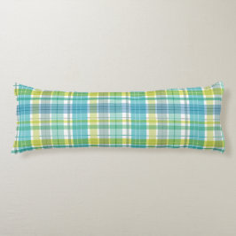 Baby Pastel Plaid Blauw Groen Lichaamskussen