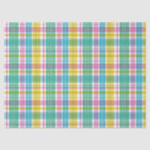 Baby Pastel Plaid Pink Blue Green Tissuepapier (Voorkant)