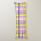 Baby Pastel Plaid Purple Green Lichaamskussen (Voorkant Verticaal)