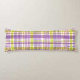 Baby Pastel Plaid Purple Green Lichaamskussen