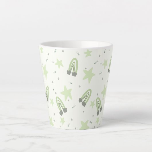 Baby pastels regenbooglatte mok (Voorkant)