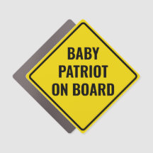 Baby Patriot aan boord automagneet