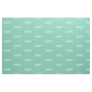 Baby Patroon in wit op groen Stof