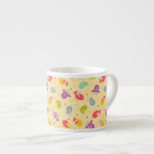 Baby-patroon met schattige vogels espresso kop