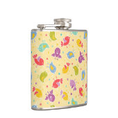 Baby-patroon met schattige vogels heupfles (Rechts)