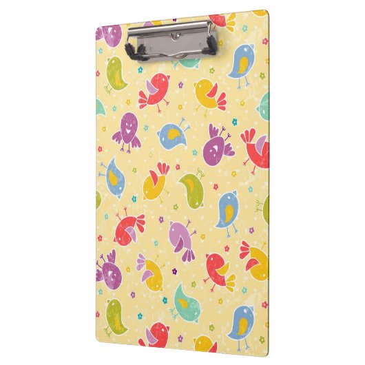 Baby-patroon met schattige vogels klembord (Links)