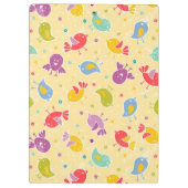 Baby-patroon met schattige vogels klembord (Achterkant)
