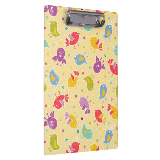 Baby-patroon met schattige vogels klembord (Rechts)