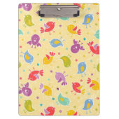 Baby-patroon met schattige vogels klembord (Voorkant)