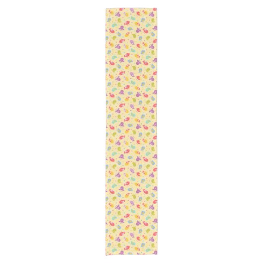 Baby-patroon met schattige vogels korte tafelloper (Voorkant)