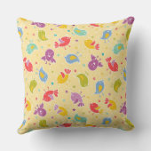 Baby-patroon met schattige vogels kussen (Achterkant)