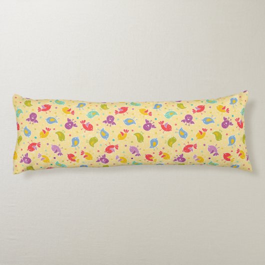 Baby-patroon met schattige vogels lichaamskussen (Achterkant)