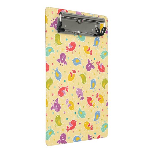 Baby-patroon met schattige vogels mini klembord (Schuin)