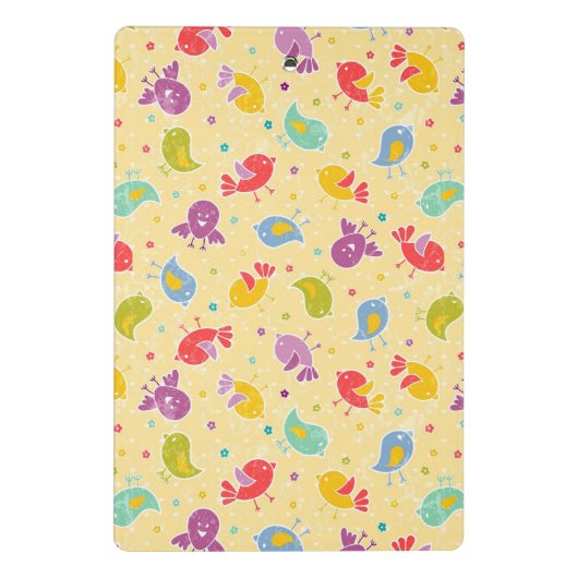 Baby-patroon met schattige vogels mini klembord (Achterkant)