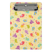 Baby-patroon met schattige vogels mini klembord (Voorkant)
