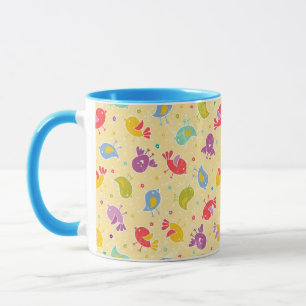 Baby-patroon met schattige vogels mok