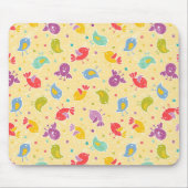 Baby-patroon met schattige vogels muismat (Voorkant)
