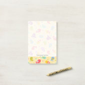 Baby-patroon met schattige vogels post-it® notes (Op bureau)