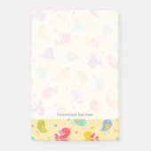 Baby-patroon met schattige vogels post-it® notes (Voorkant)