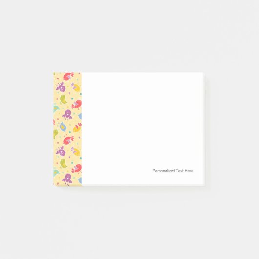 Baby-patroon met schattige vogels post-it® notes (Voorkant)