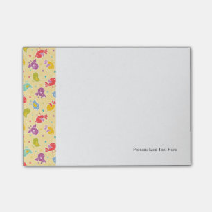 Baby-patroon met schattige vogels post-it® notes