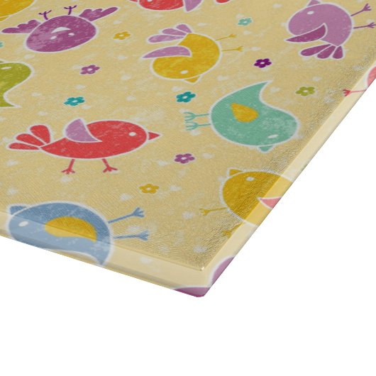 Baby-patroon met schattige vogels snijplank (Hoek)