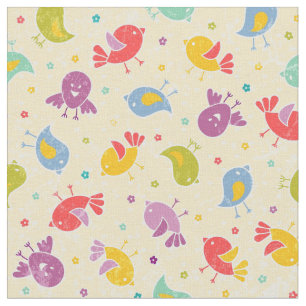 Baby-patroon met schattige vogels stof