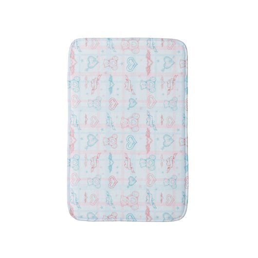 baby patroon met teddybeer badmat (Voorkant Verticaal)