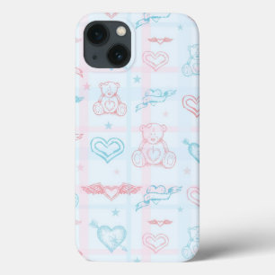 baby patroon met teddybeer Case-Mate iPhone case