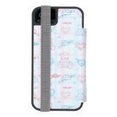 baby patroon met teddybeer incipio iPhone portemonnee hoesje (Agenda Achterkant)