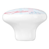 baby patroon met teddybeer keramische knop (Zijkant)