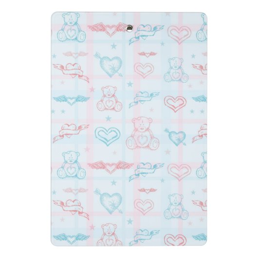 baby patroon met teddybeer mini klembord (Achterkant)