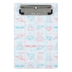 baby patroon met teddybeer mini klembord
