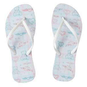 baby patroon met teddybeer teenslippers