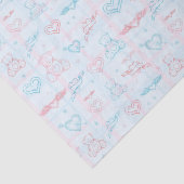 baby patroon met teddybeer tissuepapier (Detail)