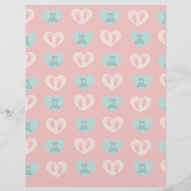 Baby Patroon Scrapbook Papier (Voorkant)