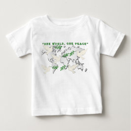 Baby Peace Dove Wereldkaart T-shirt
