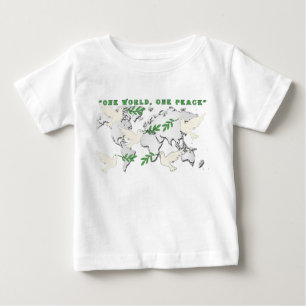 Baby Peace Dove Wereldkaart T-shirt