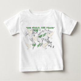 Baby Peace Dove World Map Tee